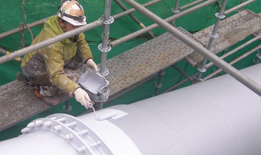 令和4年度 蘇岡発電所 水圧鉄管外面塗装工事